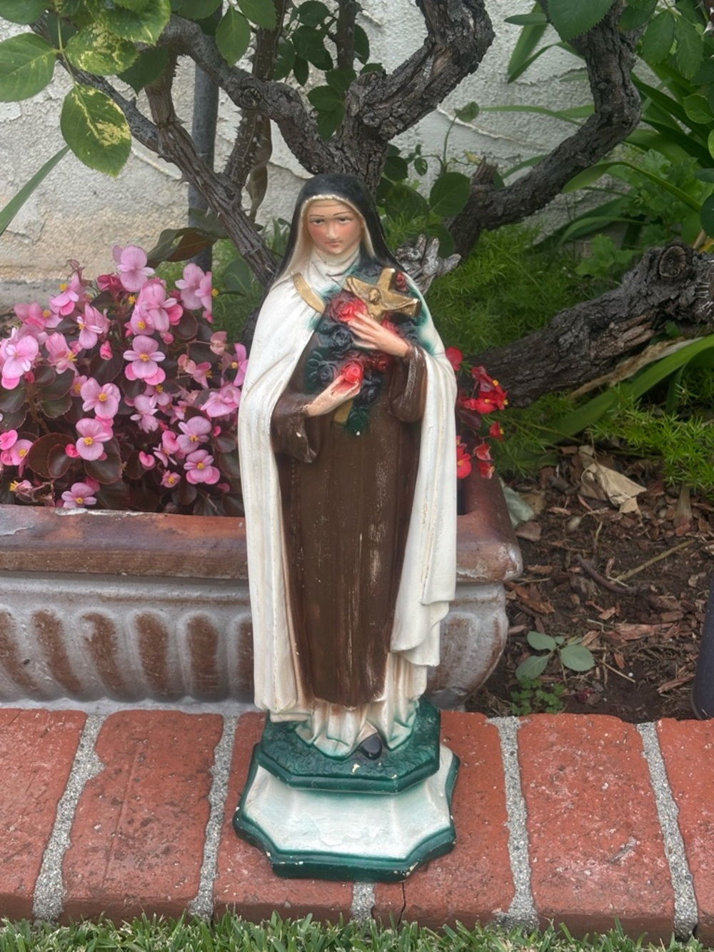 Vintage Saint Therese of Lisieux statue